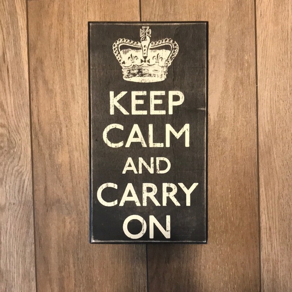 Keep Calm & Carry On Sign 👑 - Picture 1 of 7